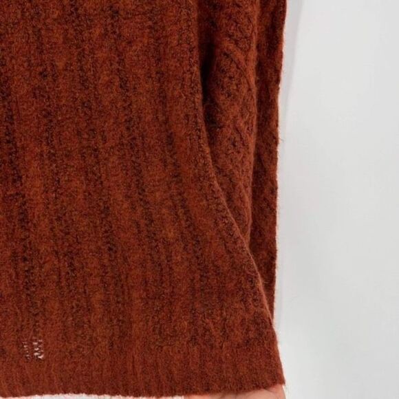 John+Jenn Women's Knit Crew Neck Long Sleeve Pullover Sweater Burst Orange Small - Picture 3 of 11